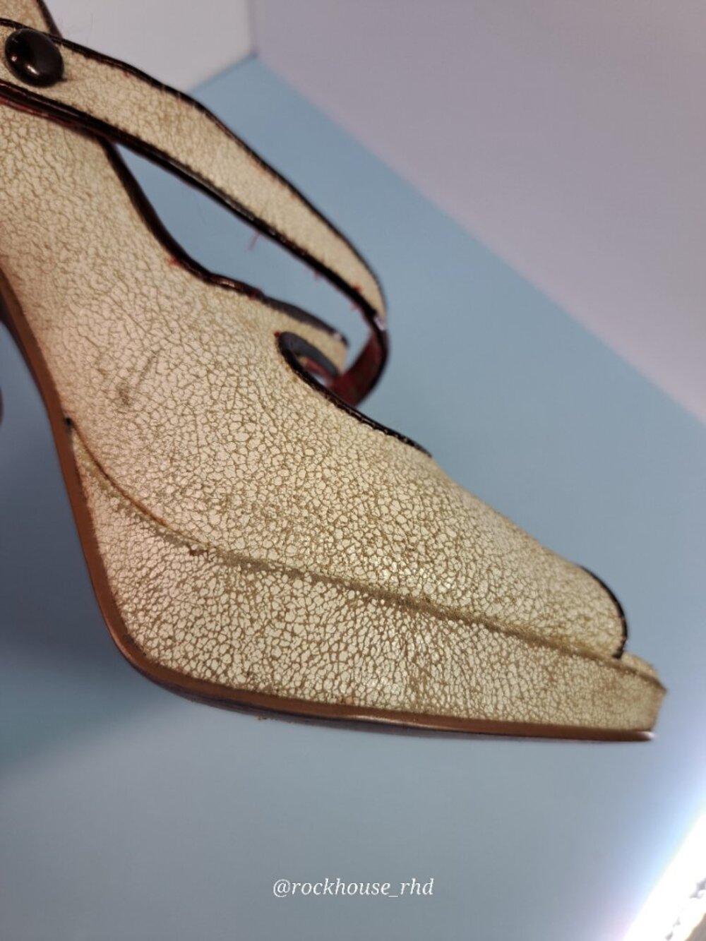 Kenzie CrazyCat Pinup Heels in Bone 6.5 - Picture 11 of 16